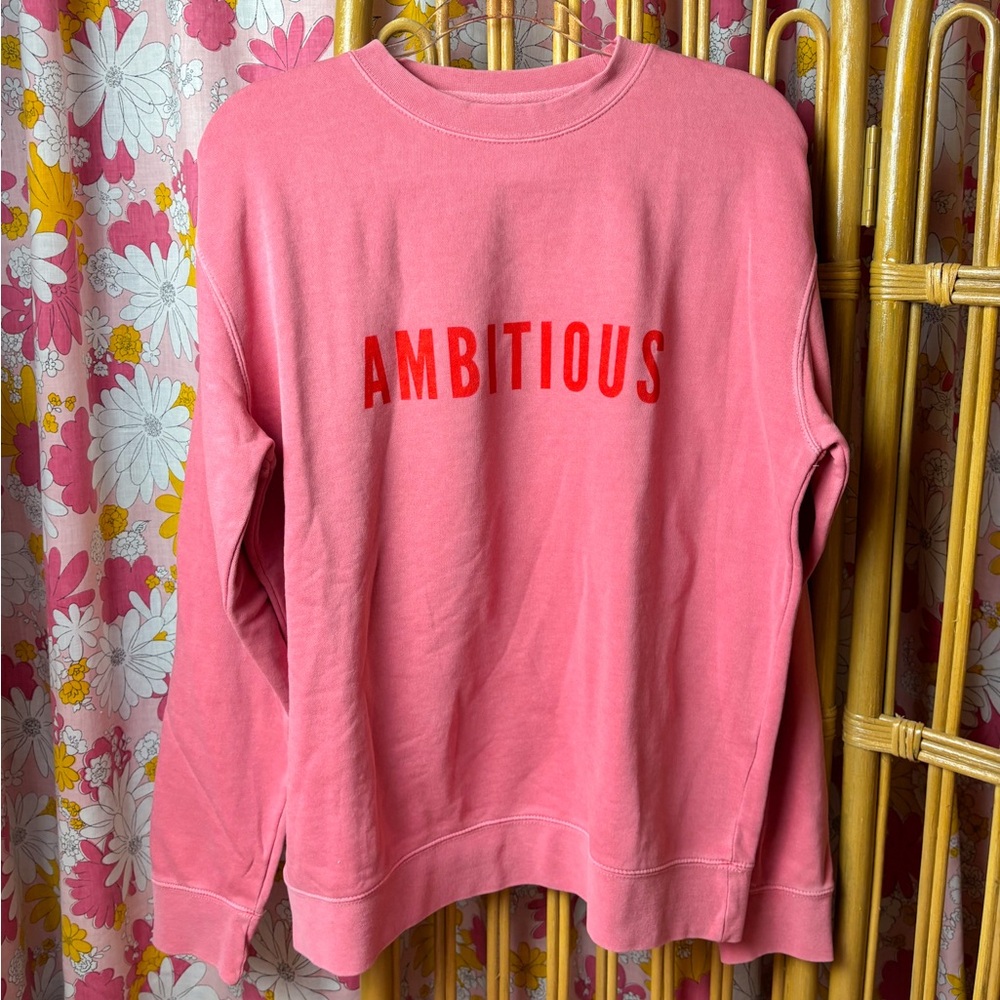 Ambitious Pink Crewneck Sweatshirt